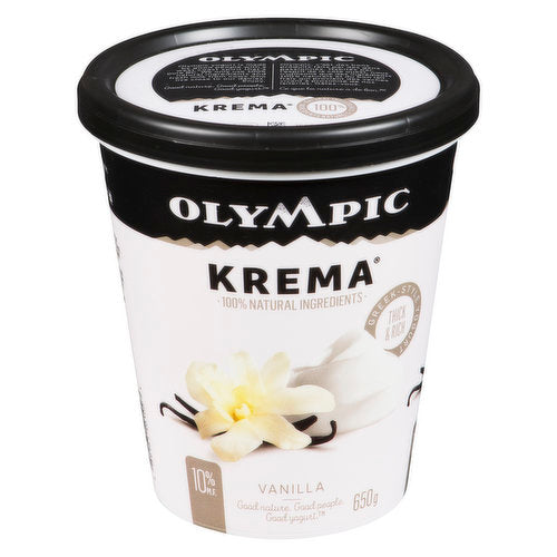 Olympic Dairy Krema Vanilla 9% M.F. Yogurt 650 g