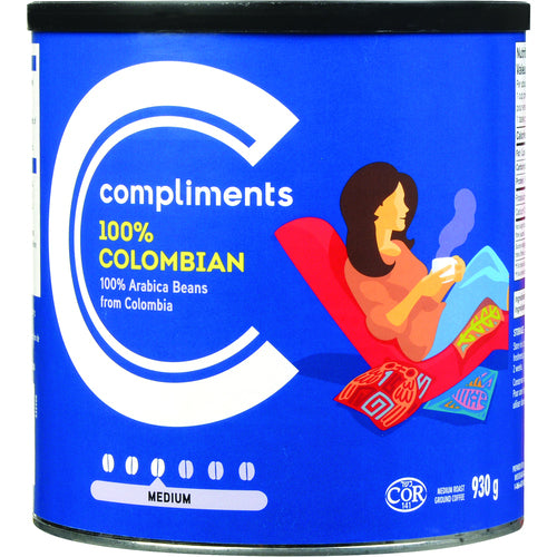 Compliments 100% Columbian Ground Coffee 930g