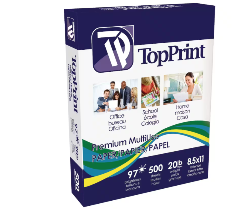 TopPrint 8.5"x11" Copy Paper 500  Sheets