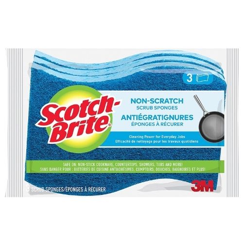 Scotch-Brite No-Scratch Scrub Sponge 3 ea