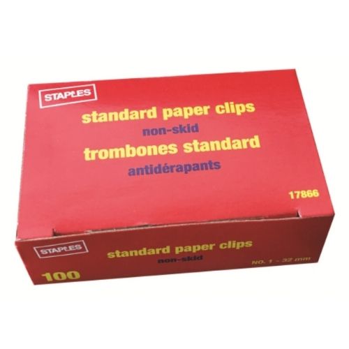 Staples Standard Paper Clips 100ct