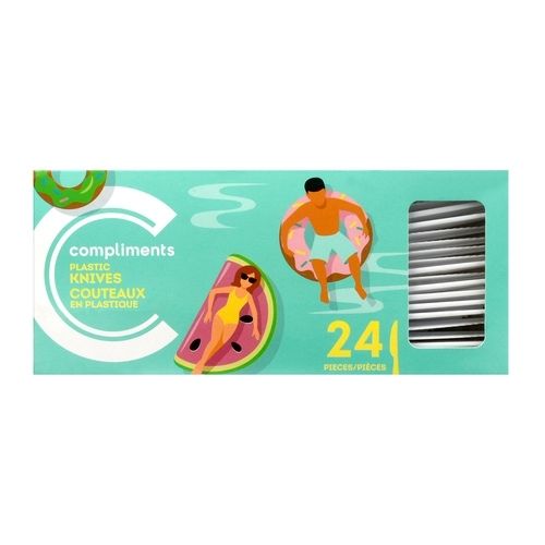 Compliments Plastic Knives 24ct
