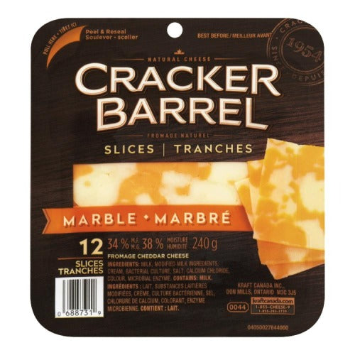 Cracker Barrel Marble Cheese Slices 240g