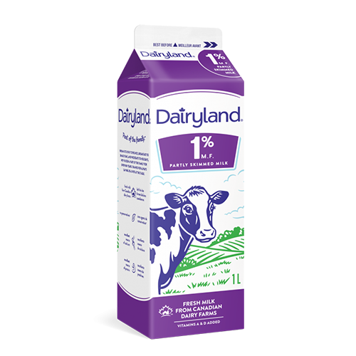 Dairyland 1% White Milk 1L