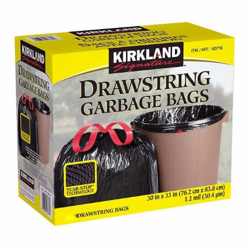 Kirkland Drawstring Garbage Bags 45ct