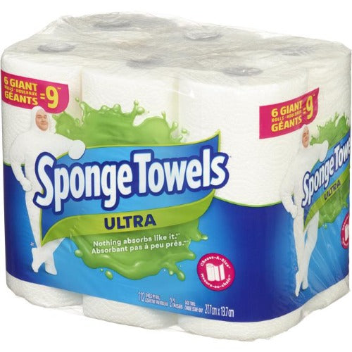 Sponge Towel Ultra Rolls 6ct