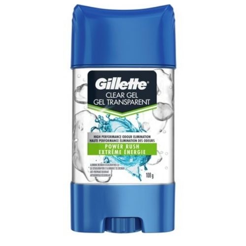 Gillette Clear Gel High Performance Antiperspirant and Deodorant, Power Rush 108g