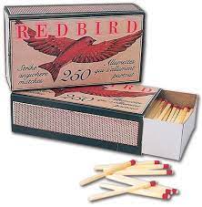 Red Bird Strike on Box Matches 250ct
