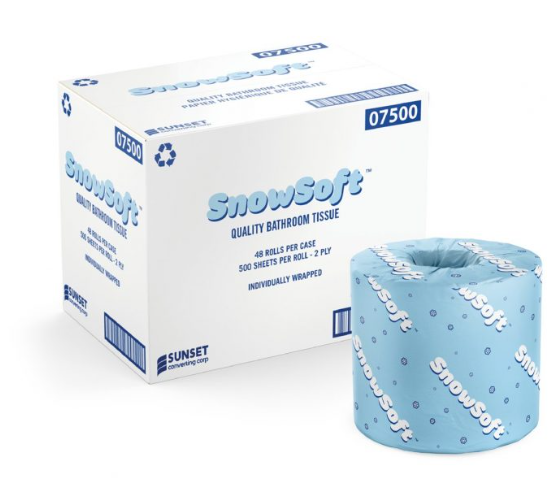 Snowsoft 2 Ply Toilet Tissue 500 Sheet 48ct
