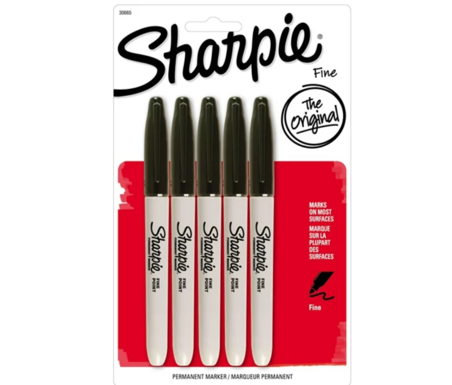 Sharpie Black Permanent Marker 5pk