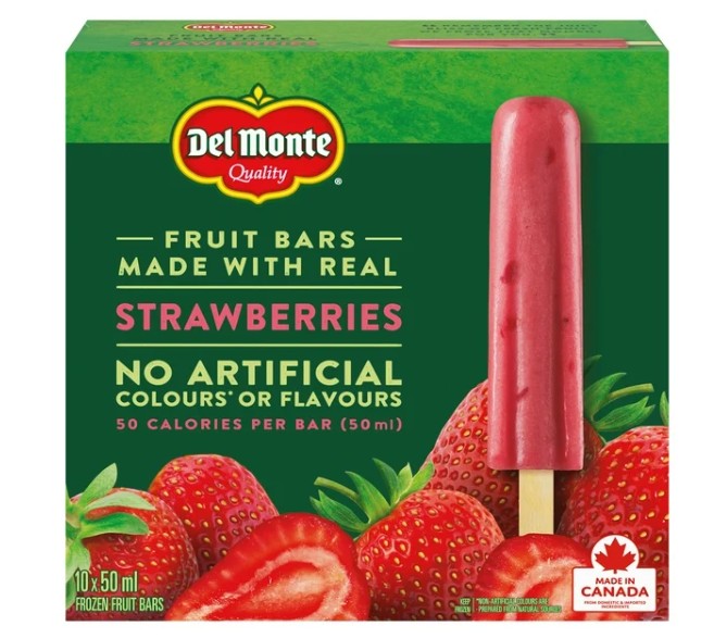 Del Monte Strawberry Ice Cream Bars 10 x 50 ml