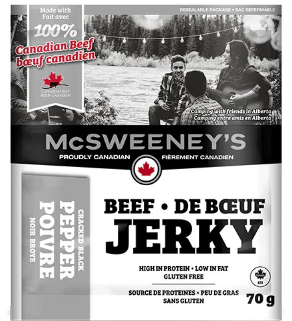 McSweeney's Cracked Black Pepper Beef Jerky 70g