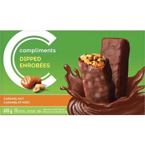 Compliments Caramel Nut Dipped Granola Bars 618 g