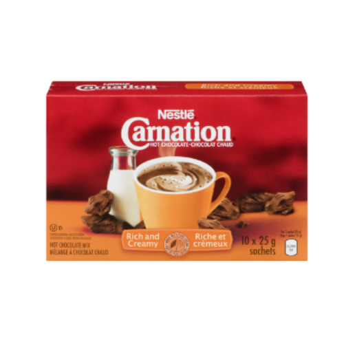 Nestle Carnation Rich and Creamy Hot Chocolate 10 x 25g